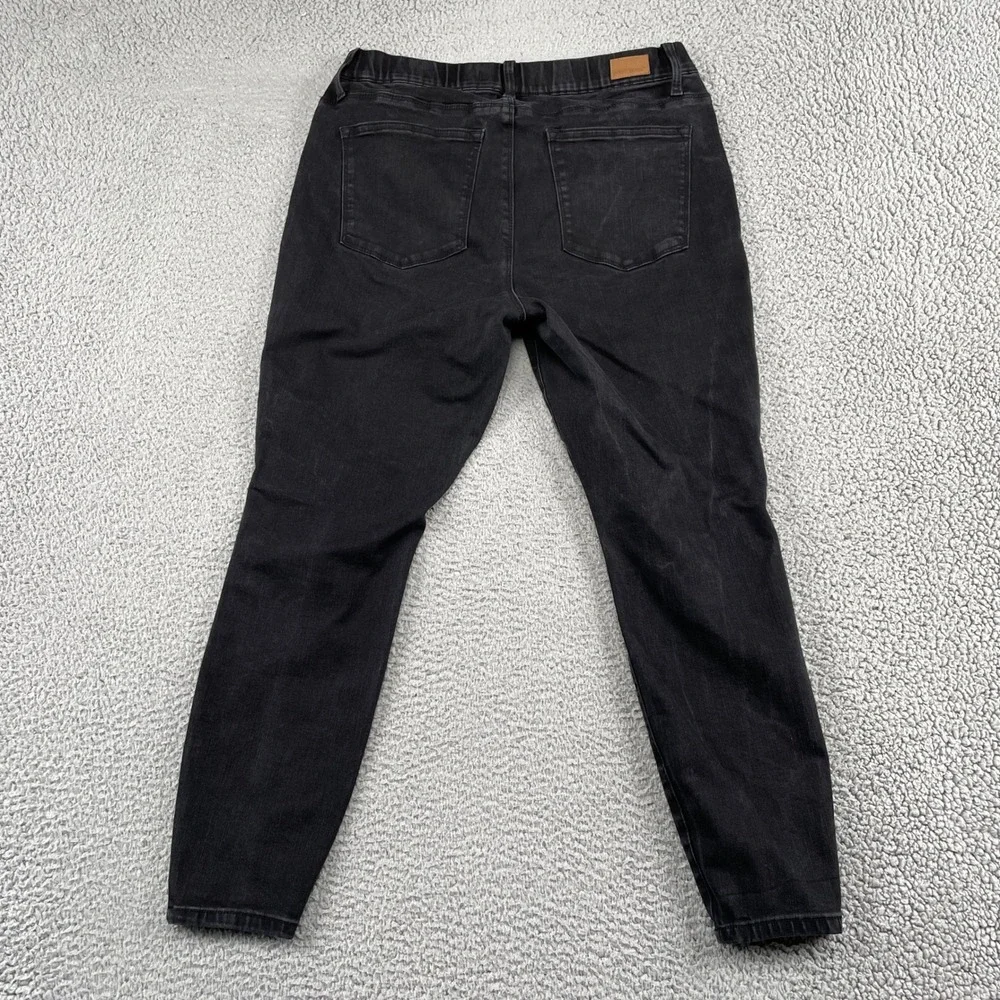 Judy Blue Jeans Women 14W Black Skinny Fit Pull On Stretch Denim JB88263